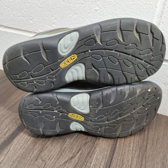 Keen Presidio Women's Leather Walking Hiking Shoes Olive Green Lace Up Size 7W - Picture 7 of 9